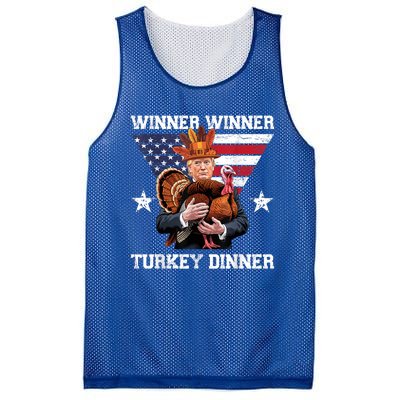 Winner Winner Turkey Dinner Trump Thanksgiving Fun Mesh Reversible Basketball Jersey Tank