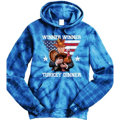 Winner Winner Turkey Dinner Trump Thanksgiving Fun Tie Dye Hoodie