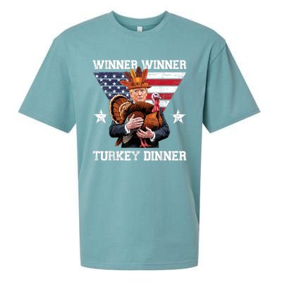 Winner Winner Turkey Dinner Trump Thanksgiving Fun Sueded Cloud Jersey T-Shirt