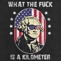 WTF What The Fuck Is A Kilometer George Washington Vintage Beanie