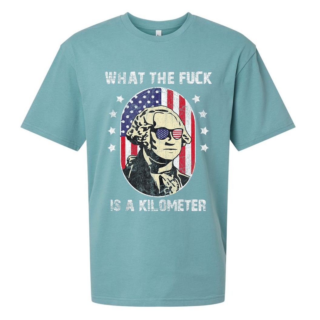 WTF What The Fuck Is A Kilometer George Washington Vintage Sueded Cloud Jersey T-Shirt