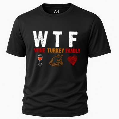 WTF Wine Turkey Family Thanksgiving Dinner Performance Shirt