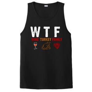 WTF Wine Turkey Family Thanksgiving Dinner PosiCharge Competitor Tank