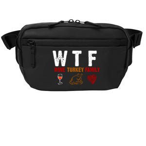 WTF Wine Turkey Family Thanksgiving Dinner Crossbody Pack