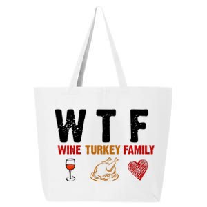 WTF Wine Turkey Family Thanksgiving Dinner 25L Jumbo Tote