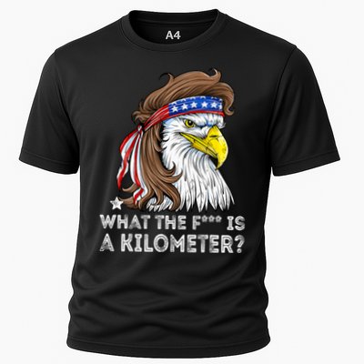 WTF What The Fuck Is A Kilometer George Washington Eagle Mullet Cooling Performance Crew T-Shirt