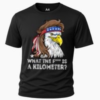 WTF What The Fuck Is A Kilometer George Washington Eagle Mullet Cooling Performance Crew T-Shirt