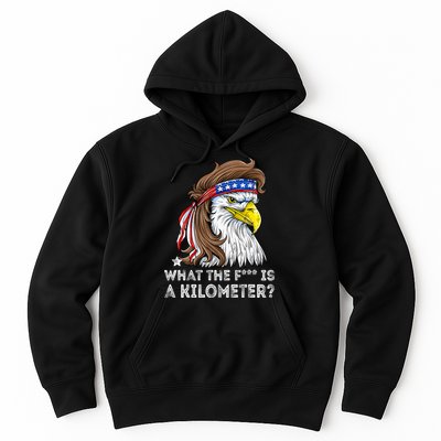 WTF What The Fuck Is A Kilometer George Washington Eagle Mullet Hoodie