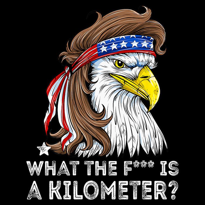 WTF What The Fuck Is A Kilometer George Washington Eagle Mullet Backpack