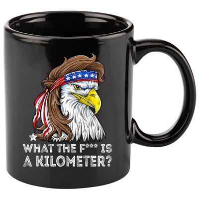 WTF What The Fuck Is A Kilometer George Washington Eagle Mullet 11oz C Handle Ceramic Mug