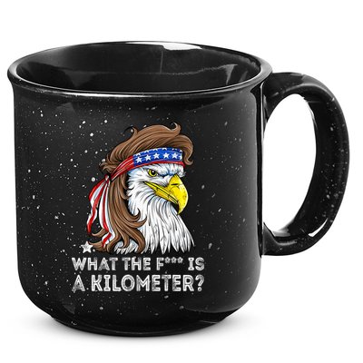 WTF What The Fuck Is A Kilometer George Washington Eagle Mullet 15oz Campfire Ceramic Mug