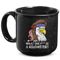 WTF What The Fuck Is A Kilometer George Washington Eagle Mullet 15oz Campfire Ceramic Mug