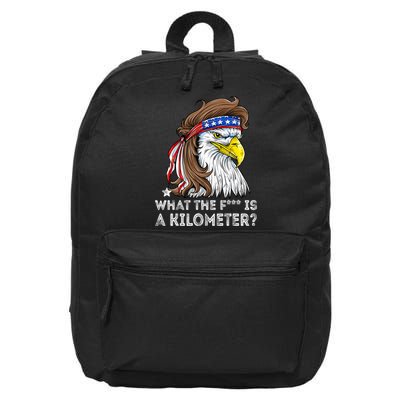 WTF What The Fuck Is A Kilometer George Washington Eagle Mullet 16 in Basic Backpack