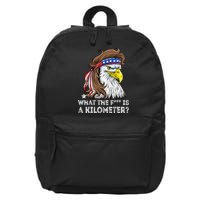 WTF What The Fuck Is A Kilometer George Washington Eagle Mullet 16 in Basic Backpack