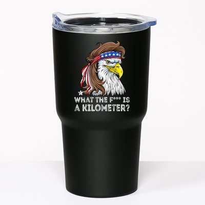 WTF What The Fuck Is A Kilometer George Washington Eagle Mullet Tumbler
