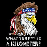 WTF What The Fuck Is A Kilometer George Washington Eagle Mullet Baby Bodysuit
