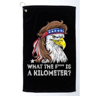 WTF What The Fuck Is A Kilometer George Washington Eagle Mullet Golf Towel