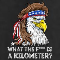 WTF What The Fuck Is A Kilometer George Washington Eagle Mullet Golf Towel