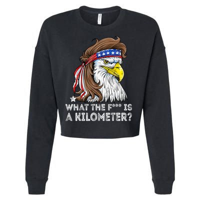 WTF What The Fuck Is A Kilometer George Washington Eagle Mullet Cropped Pullover Crew