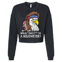 WTF What The Fuck Is A Kilometer George Washington Eagle Mullet Cropped Pullover Crew