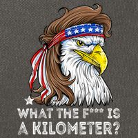 WTF What The Fuck Is A Kilometer George Washington Eagle Mullet Cotton Canvas Backpack