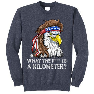 WTF What The Fuck Is A Kilometer George Washington Eagle Mullet Sweatshirt