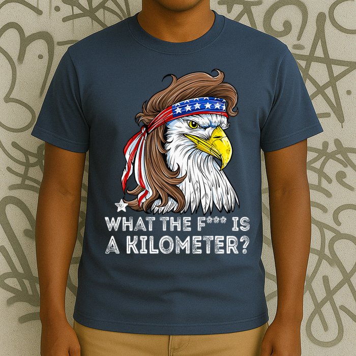 WTF What The Fuck Is A Kilometer George Washington Eagle Mullet T-Shirt
