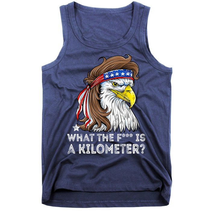 WTF What The Fuck Is A Kilometer George Washington Eagle Mullet Tank Top