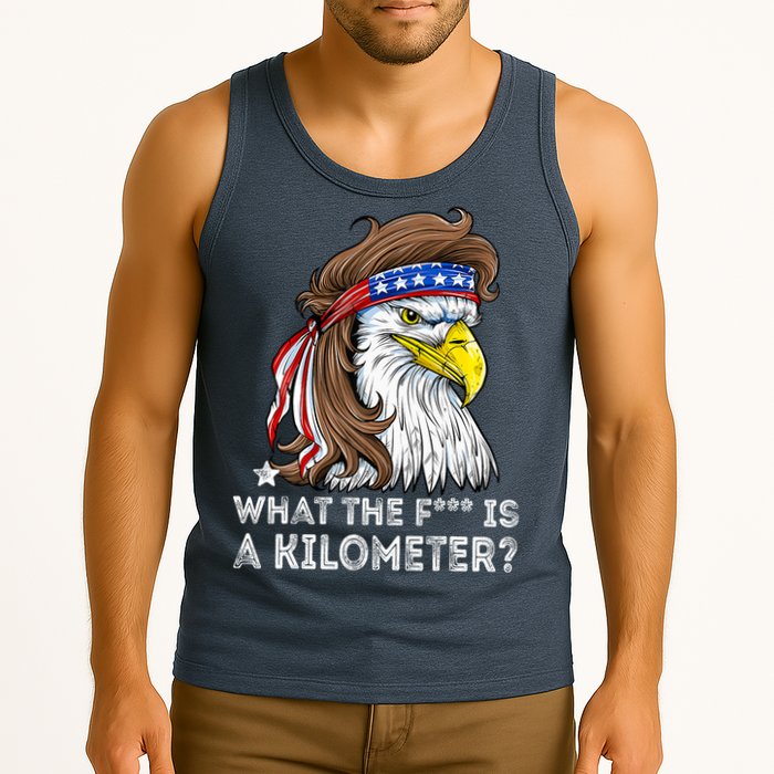 WTF What The Fuck Is A Kilometer George Washington Eagle Mullet Tank Top