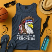 WTF What The Fuck Is A Kilometer George Washington Eagle Mullet Tank Top