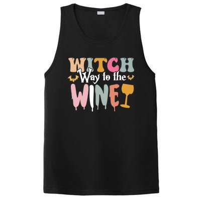 Witch Way To The Wine Funny Halloween Party Design Gift PosiCharge Competitor Tank