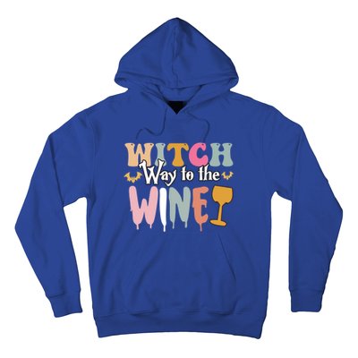 Witch Way To The Wine Funny Halloween Party Design Gift Hoodie