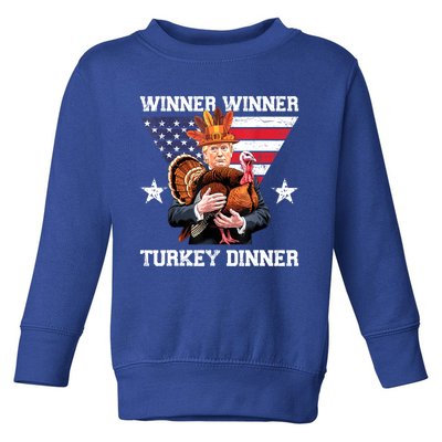 Winner Winner Turkey Dinner Trump Thanksgiving Fun Toddler Sweatshirt