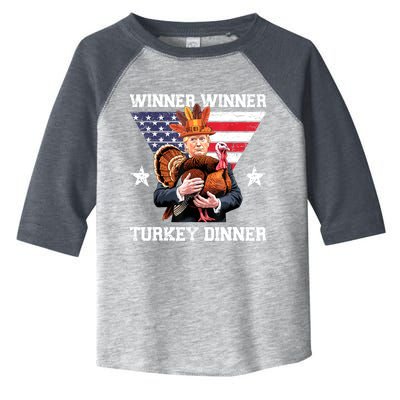 Winner Winner Turkey Dinner Trump Thanksgiving Fun Toddler Fine Jersey T-Shirt