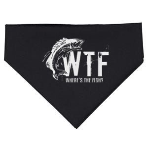 Wtf Wheres The Fish Funny Fishing USA-Made Doggie Bandana