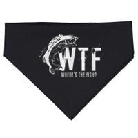 Wtf Wheres The Fish Funny Fishing USA-Made Doggie Bandana