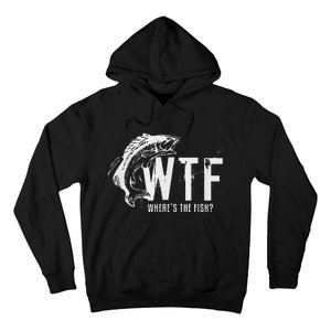 Wtf Wheres The Fish Funny Fishing Hoodie