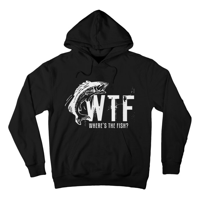 Wtf Wheres The Fish Funny Fishing Hoodie