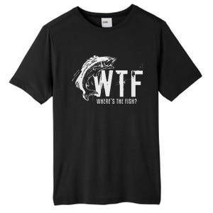 Wtf Wheres The Fish Funny Fishing Tall Fusion ChromaSoft Performance T-Shirt