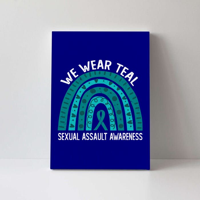 We Wear Teal For Sexual Assault Awareness Gift Canvas