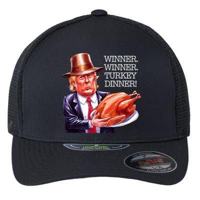 Winner Winner Turkey Dinner Thanksgiving Humor Premium Flexfit Unipanel Trucker Cap