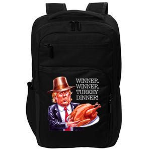 Winner Winner Turkey Dinner Thanksgiving Humor Premium Impact Tech Backpack