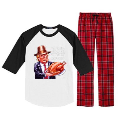 Winner Winner Turkey Dinner Thanksgiving Humor Premium Raglan Sleeve Pajama Set