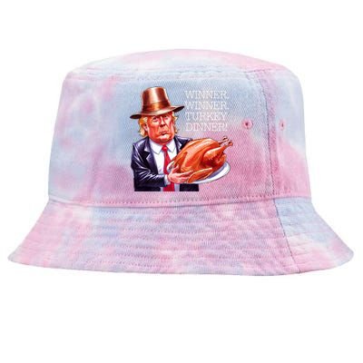 Winner Winner Turkey Dinner Thanksgiving Humor Premium Tie-Dyed Bucket Hat