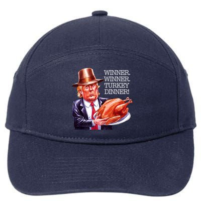 Winner Winner Turkey Dinner Thanksgiving Humor Premium 7-Panel Snapback Hat