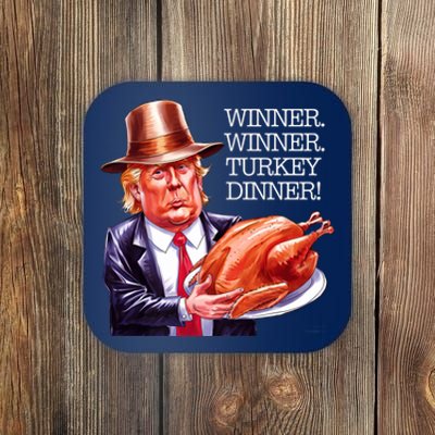 Winner Winner Turkey Dinner Thanksgiving Humor Premium Coaster