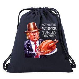 Winner Winner Turkey Dinner Thanksgiving Humor Premium Drawstring Bag