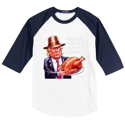 Winner Winner Turkey Dinner Thanksgiving Humor Premium Baseball Sleeve Shirt