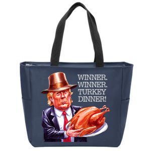 Winner Winner Turkey Dinner Thanksgiving Humor Premium Zip Tote Bag