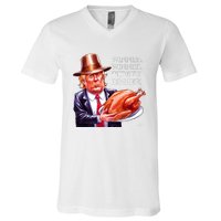 Winner Winner Turkey Dinner Thanksgiving Humor Premium V-Neck T-Shirt